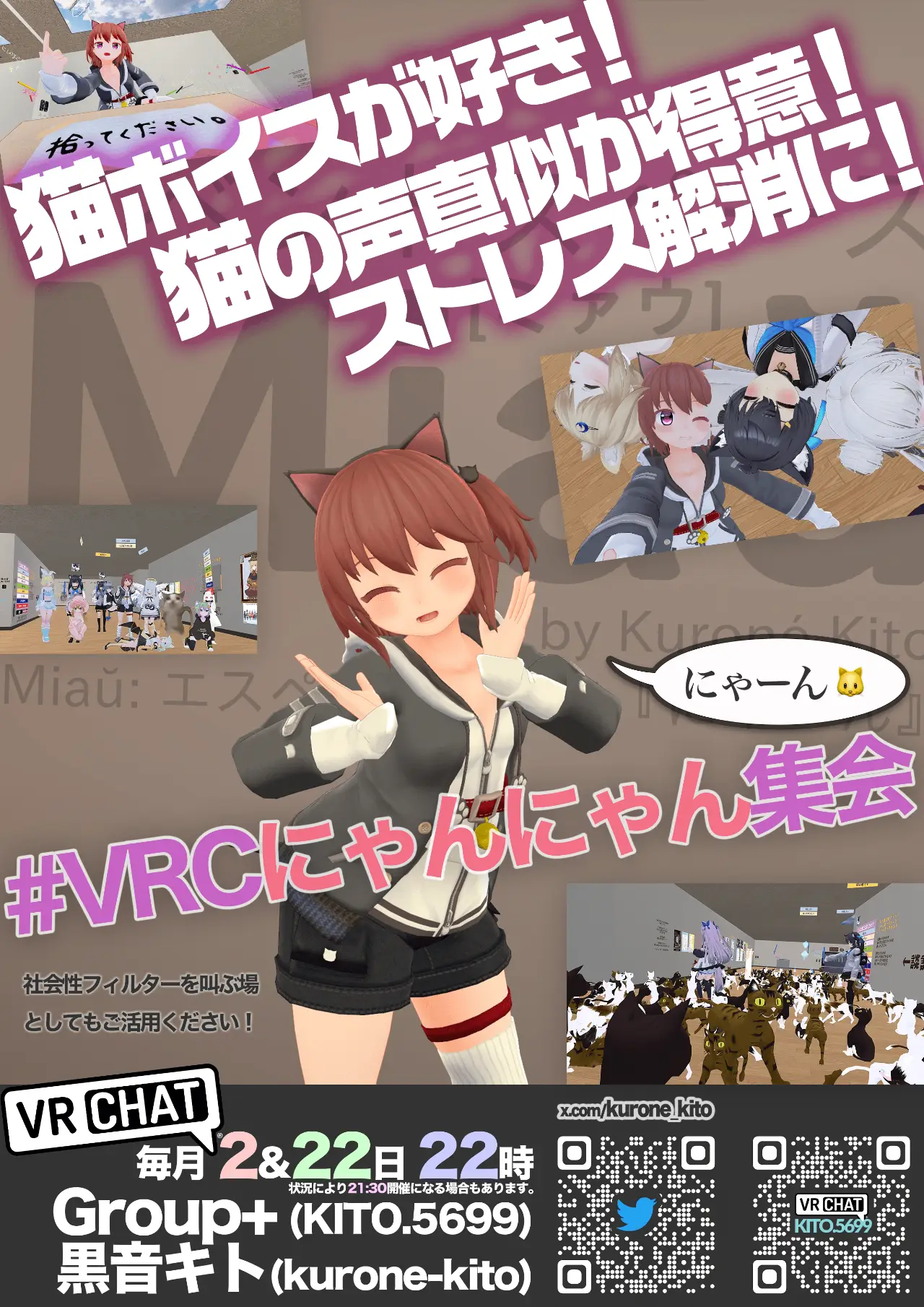 にゃんにゃん集会のフライヤー